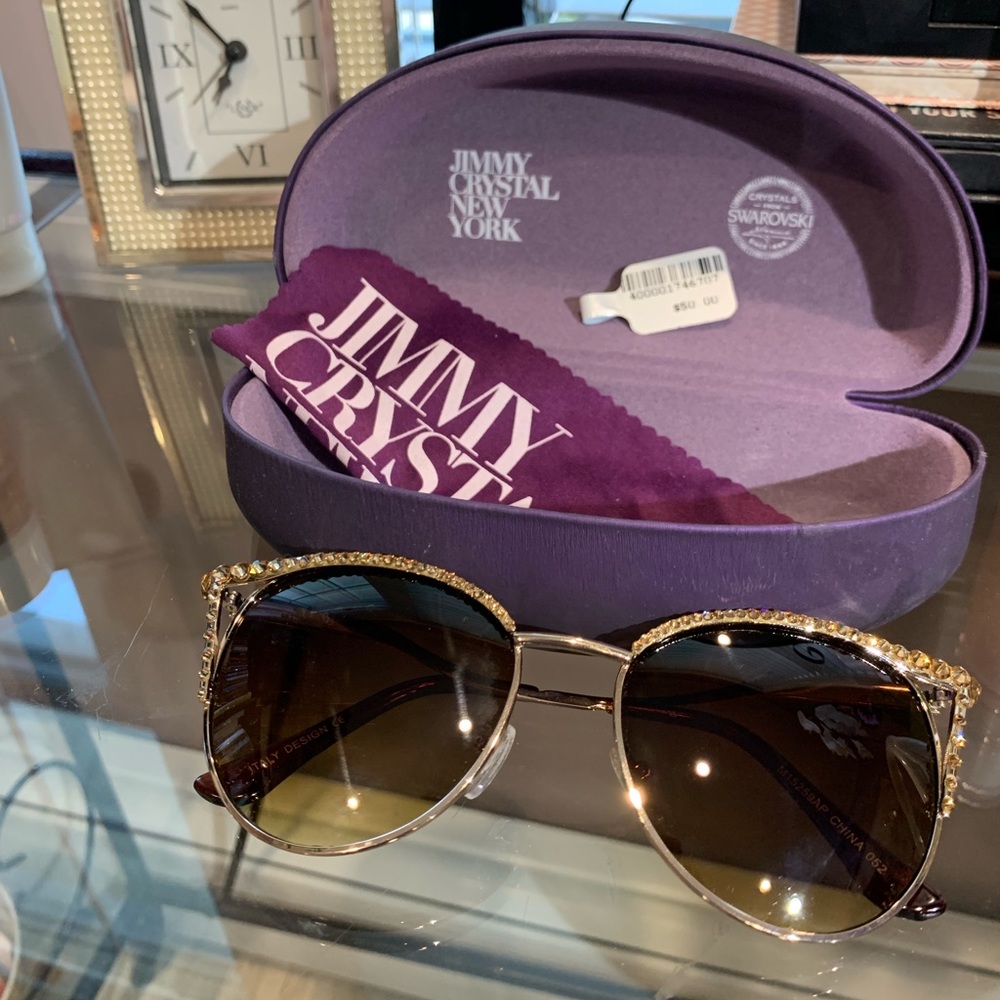 Jimmy Crystal New York Cat Eye Sunglasses